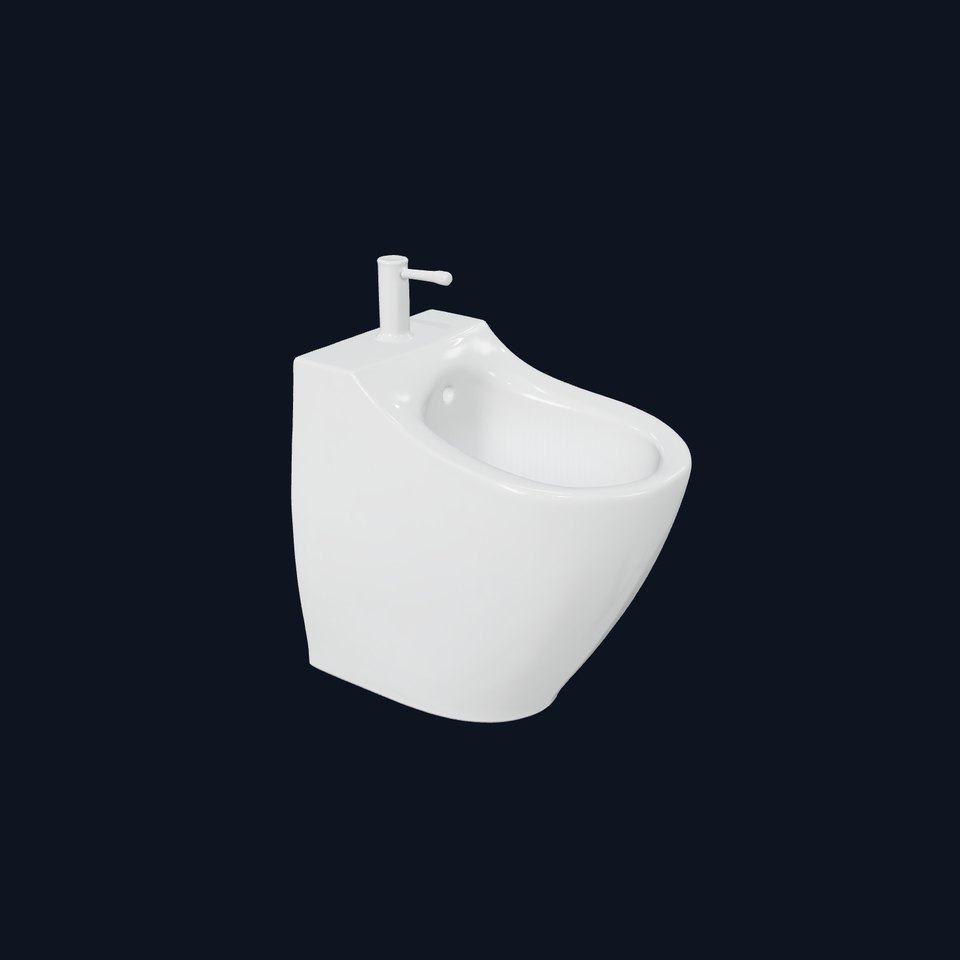 Sleek White Bidet model pack